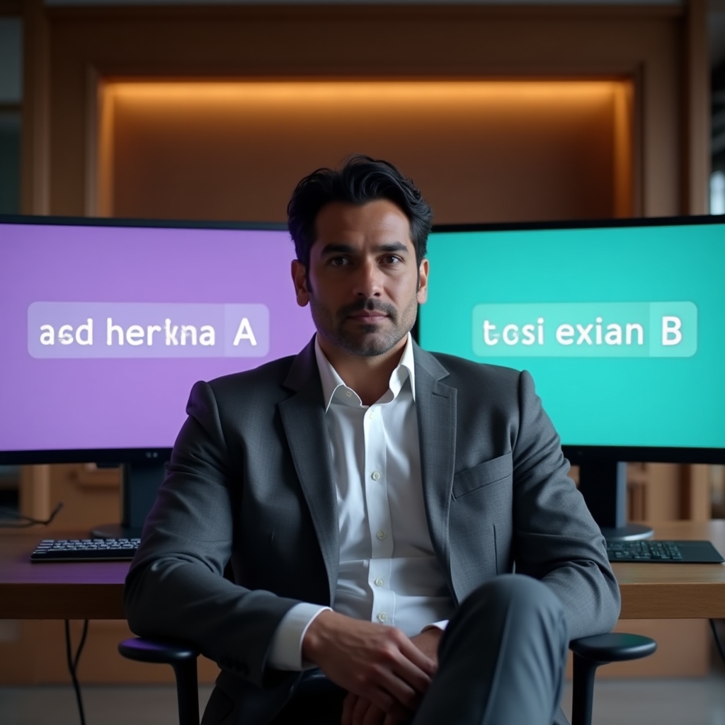 Comparație vizuală între două variante de subiect de email pentru testare